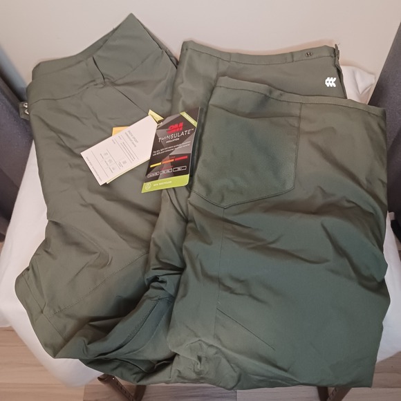 XL All in Motion Snowboard Pants Waterproof Insulated Olive Green Ski Winter - Picture 2 of 14